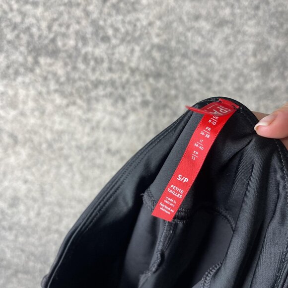 Spanx Leggings Womens Small Petite Black Camo Faux Leather High Rise Shaping‎ - Picture 5 of 6